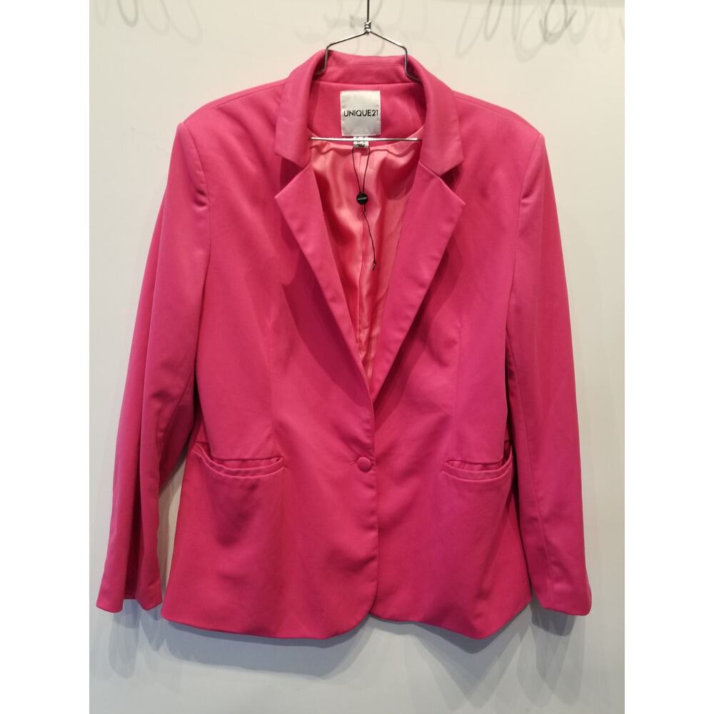 Unique 21 New Barbie Pink Blazer Jacket Work Career Office Jacket Plus‎ Size 18
